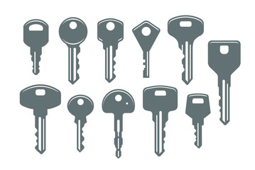 Set of keys symbol. Vector illustration