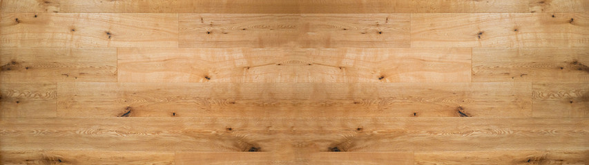 wood background banner wide panorama - top view of wooden solid wood flooring parquet laminate brushed oak country house floorboard bright - obrazy, fototapety, plakaty
