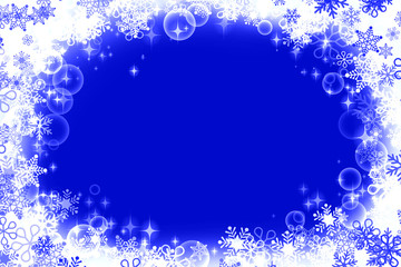 Fototapeta premium 雪の結晶の背景イラスト