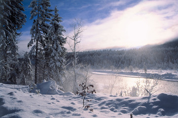Winterlandschaft in Oberbayern