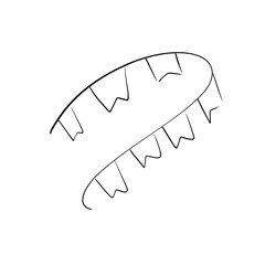 Winter flags icon. Simple line, outline vector of Christmas icons for ui and ux, website or mobile application