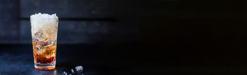 cocktail ice fruit sweet syrup drink, sparkling water tonic alcohol or non-alcoholic beverage food background copy space 