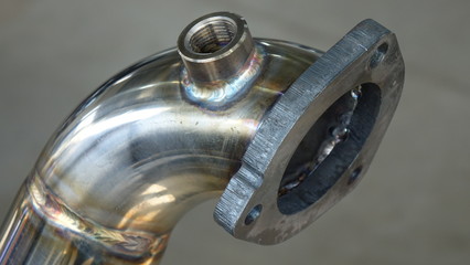 exhaust pipes for a performance car