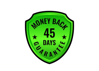 45 day money-back guarantee sign vector image
