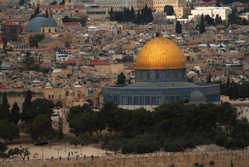 Fototapeta premium Jerusalem temple mount panorama