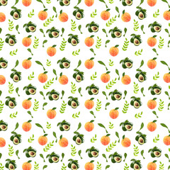 Avocado and peach