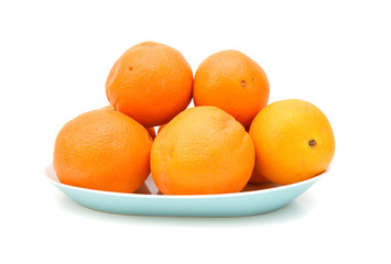 nice fresh orange isolated on a white background