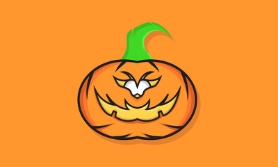 Pumpkin with halloween vector theme