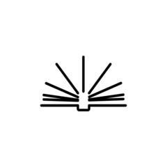 open book vector isolated icon on white background