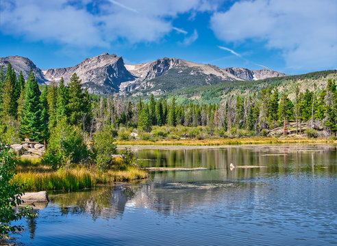 Sprague Lake in Rocky Mountain National Park Colorado © Nelson Sirlin