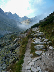 Obraz premium Hiking in High Tatras mountains, Slovakia