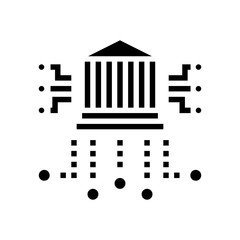 financial building characteristics glyph icon vector. financial building characteristics sign. isolated contour symbol black illustration
