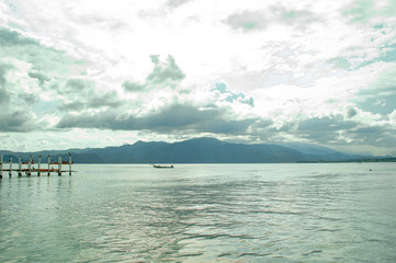 tourism, beach, vacation, Guatemala, Livinstong, horizon, nature, blue, turquoise