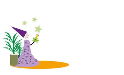 Halloween concept with a witch