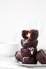Chocolate cupcakes with swirl icing