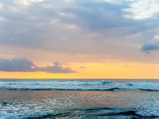 Fototapeta na wymiar Amazing sunset view on Indian ocean at Bali, Indonesia