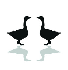 Goose icon wiyh long shadow