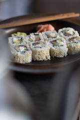 Sushi on a plate