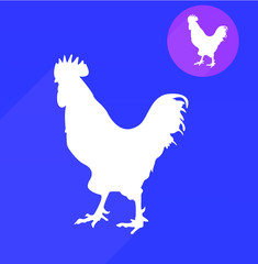 Rooster icon silhouette