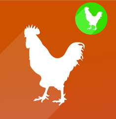 Rooster icon silhouette