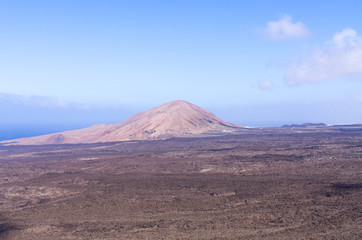 Fototapeta na wymiar Volcanic landscape of Lanzarote Island, Spain