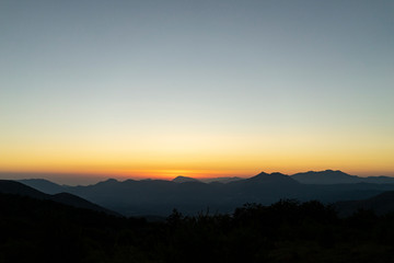 sunset in the mountains