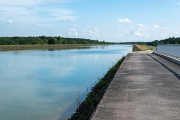 Fototapeta na wymiar Der Elbe-Seitenkanal ist eine Bundeswasserstraße in Niedersachsen zwischen dem Mittellandkanal und der Elbe.