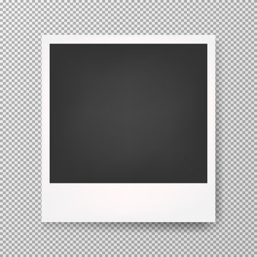 Realistic Photo Frame On The Transparent Background Vector