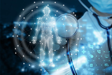 Patient medical care and diagnosis concept.