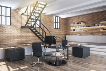 Contemporary hipster style workspace