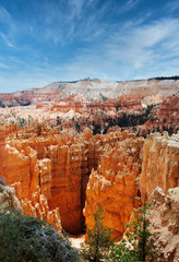 View of the Bryce Canyon National Park Rock Formation in Utah