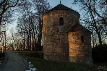 Naklejka premium The Rotunda of Saint Nicholas, the oldest brick building in Poland, Cieszyn