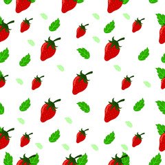 strawberry seamless pattern
