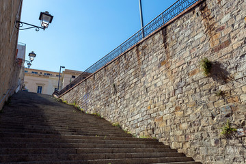 The city of Cagliari on a sunny summer day