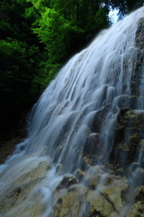 岩手県矢巾町　夏の大白沢の滝