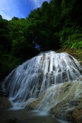 岩手県矢巾町　夏の大白沢の滝