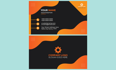 Double-sided corporate and modern business card template