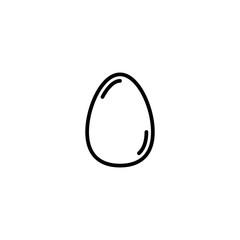 Egg Icon vector. Simple flat symbol. Perfect Black pictogram illustration on white background.