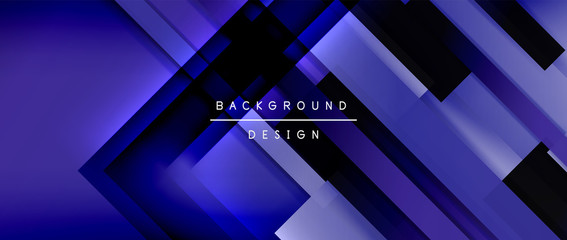 Dynamic lines on fluid color gradient. Trendy geometric abstract background for your text, logo or graphics