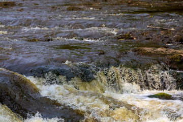 Rapids on the river.Natural scene from Wisconsin