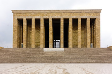 Ankara - Turkey, Mausoleum of Ataturk (Anitkabir) in a cloudy day
