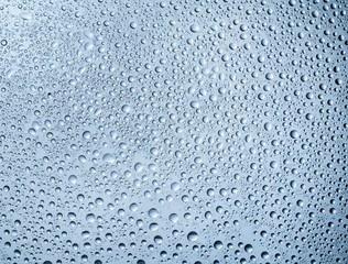 Transparent surface texture with water drops