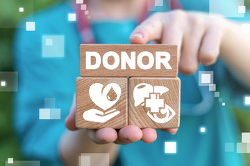 Donor Medical Concept. Blood and Organs Transplantation Donation Healthcare.
