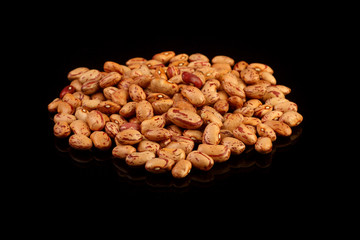 fresh organic natural beans on black background