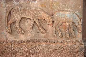 Animal carving on Armenian church, Akdamar Island, Turkey