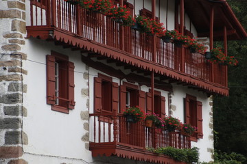 Typical Basque house in the North of Navarre