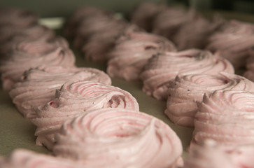 Marshmallow. Freshly prepared fruit marshmallow made from natural ingredients.