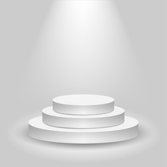 Empty stage podium