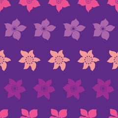 Tropical summer ditsy flowers vector repeat pattern. Pattern for fabric, backgrounds, wrapping, textile, wallpaper, apparel. Vector illustration