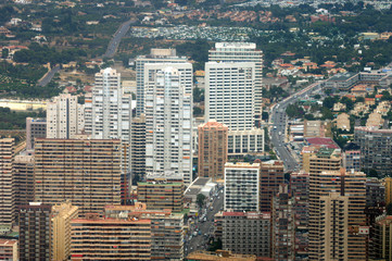 aerial view of the Spanish city of Benidorm and its skyscrapers